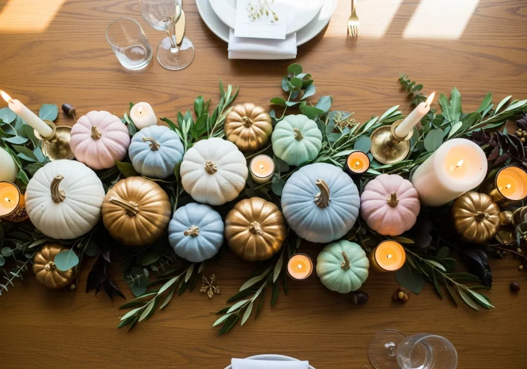 Painted Pumpkin Arrangements