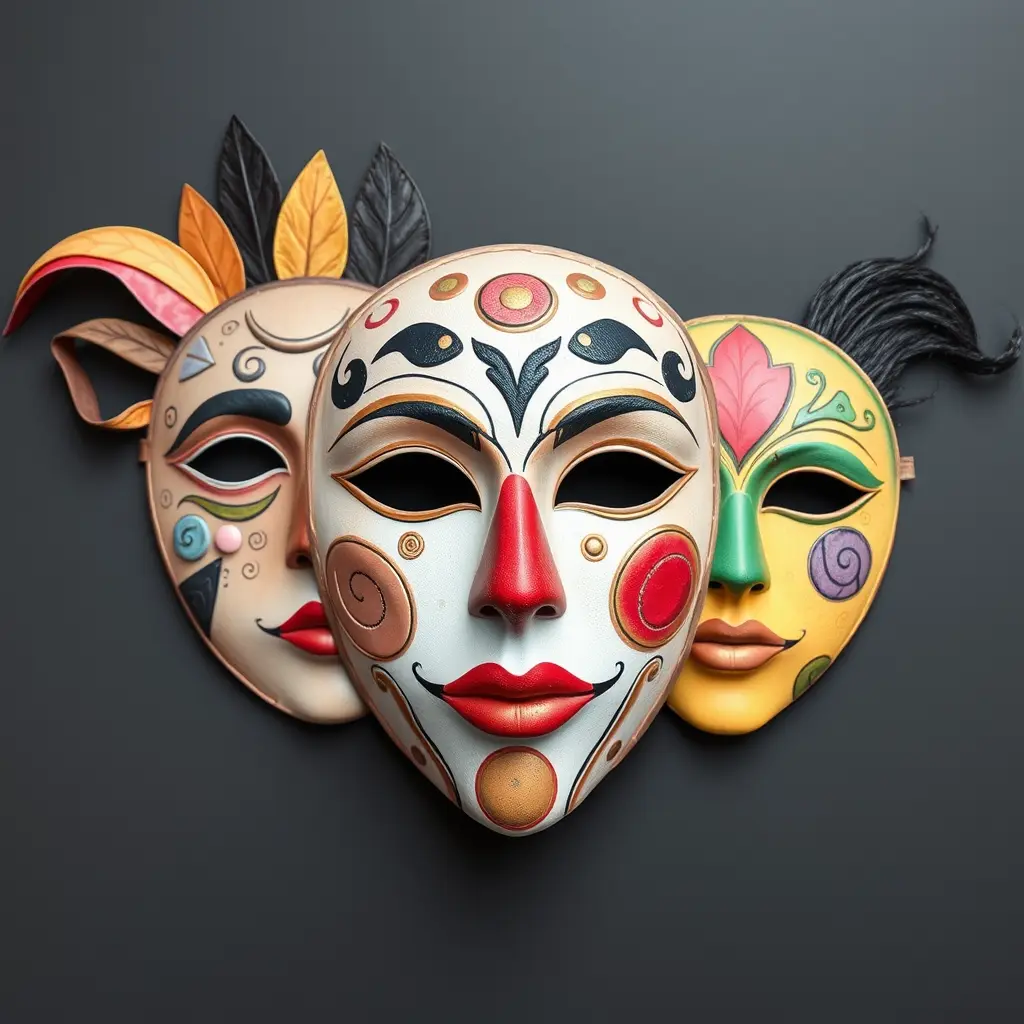 Past, Present, and Future Self Masks