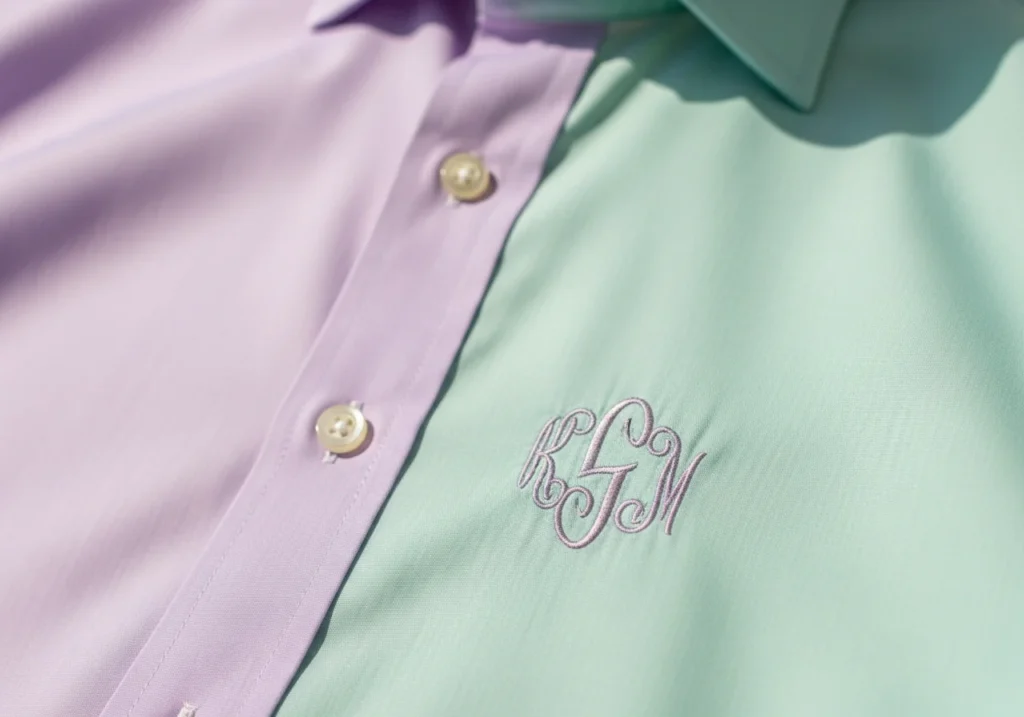 Pastel Shirt with Complementary Thread