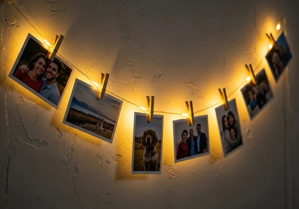 Photo Display Clothesline Design
