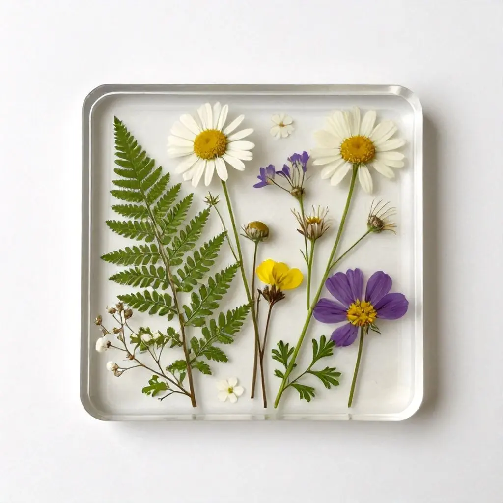 Pressed Flower Botanical Coasters