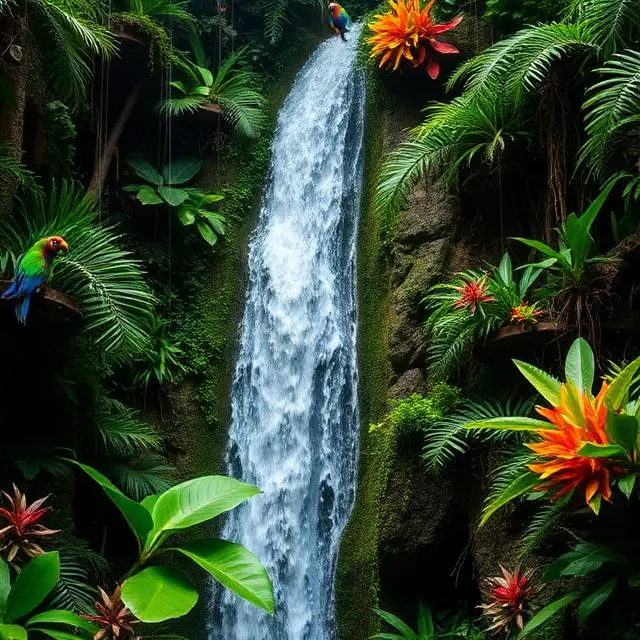 Rainforest Canopy Waterfall