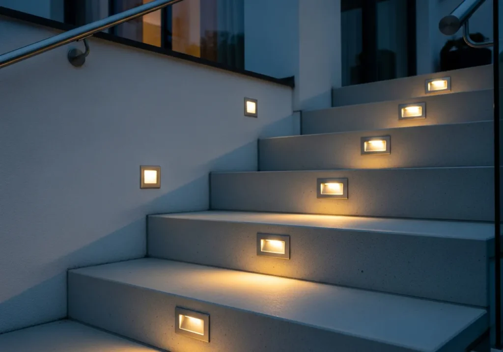 Recessed LED Step Lights for Seamless Integration