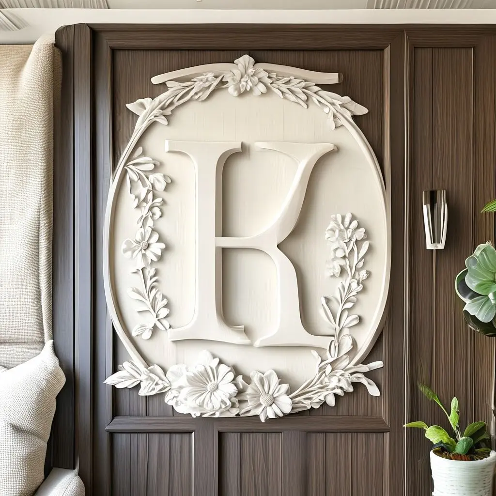 Relief Monogram Wall Art