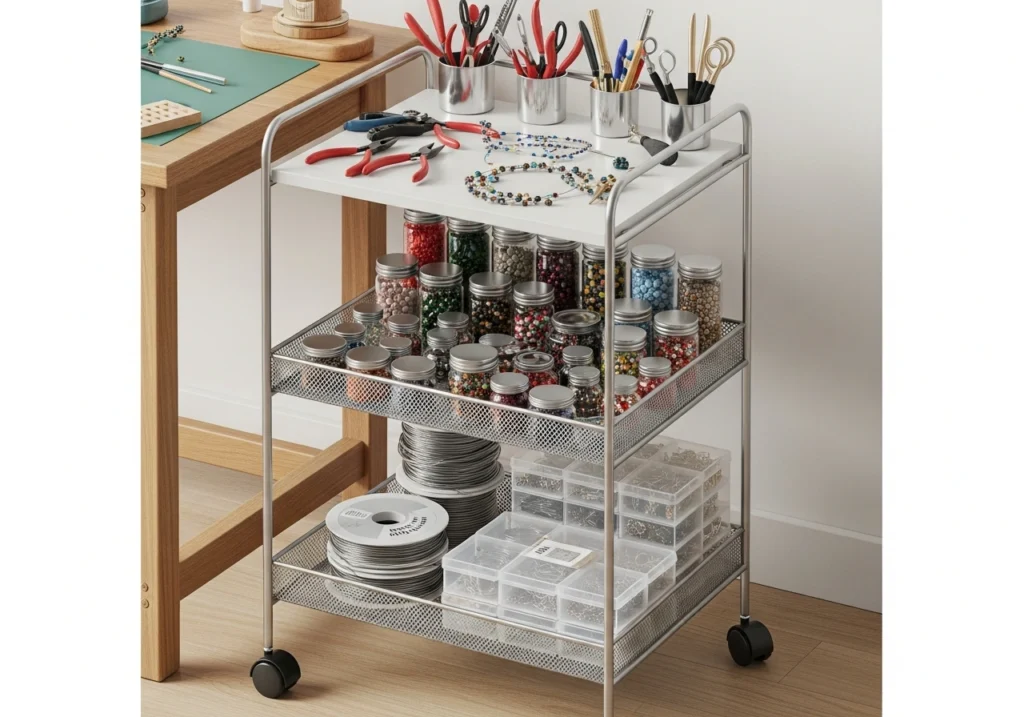 Rolling Cart Storage for Flexible Workspaces