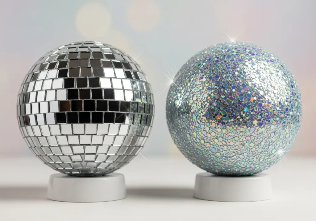 Sequin and Glitter Disco Ball Variations