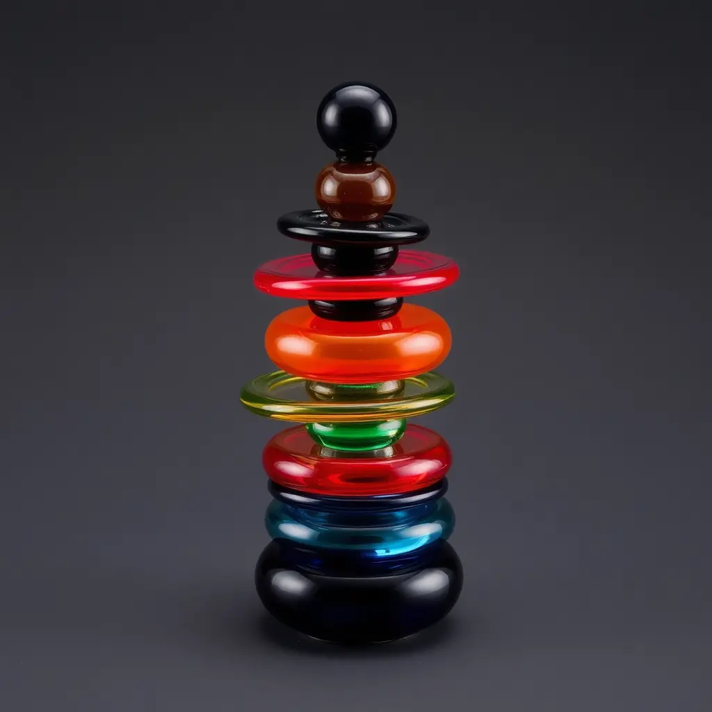 Stacked Glass Sculpture