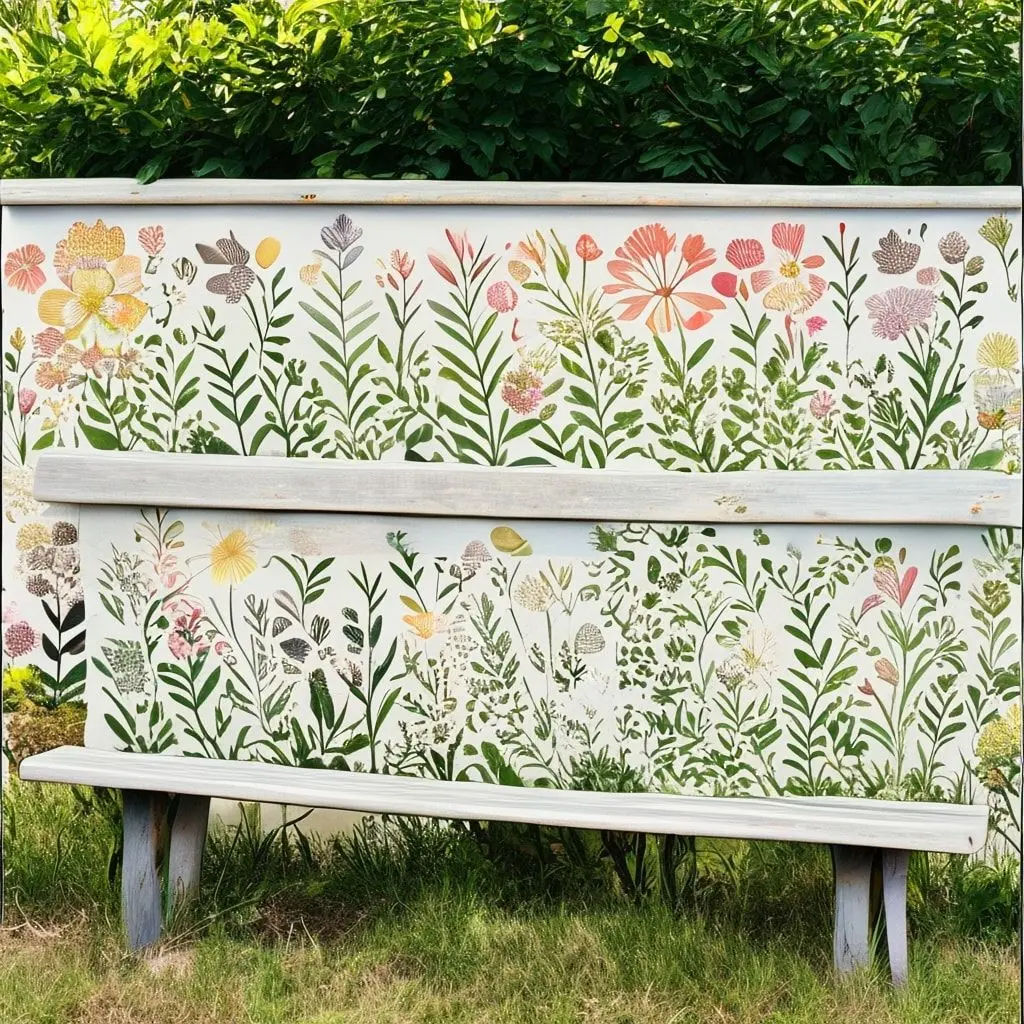 Stenciled Floral and Nature Motifs