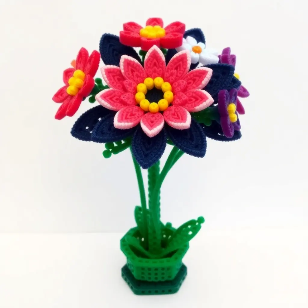 Three Dimensional Standing Flowers