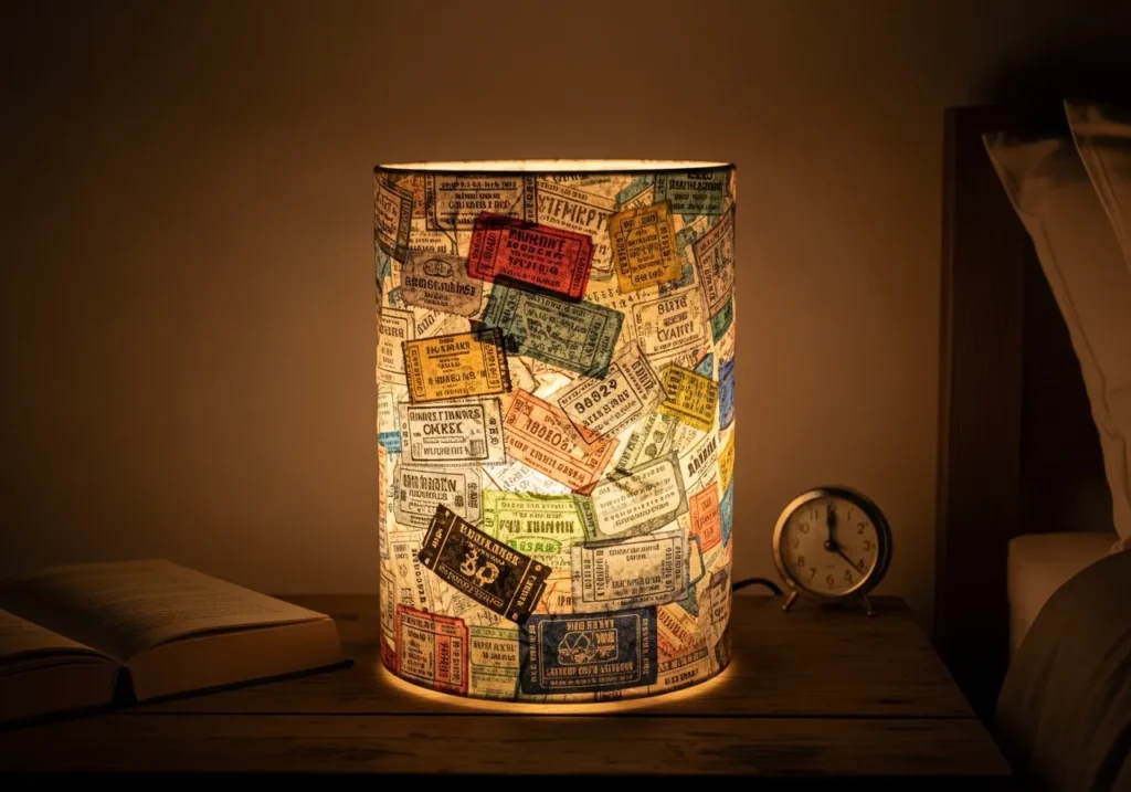 Ticket Stub Lamps for Illuminated Memories