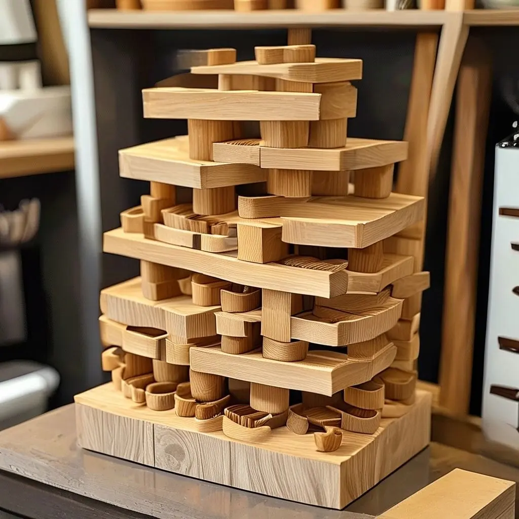 Tiered Wooden Stand Display