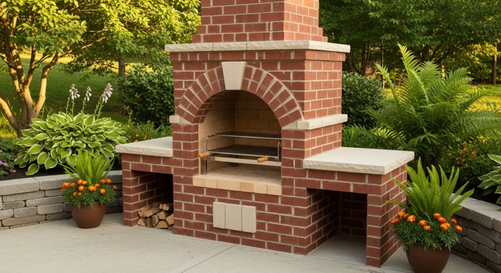 Traditional Brick BBQ Grill