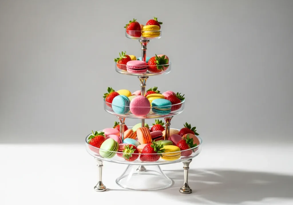 Transform Punch Bowls into Tiered Serving Stands