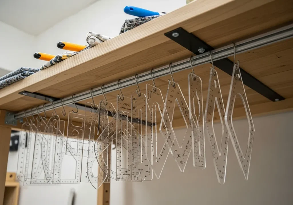 Under Table and Behind Door Storage