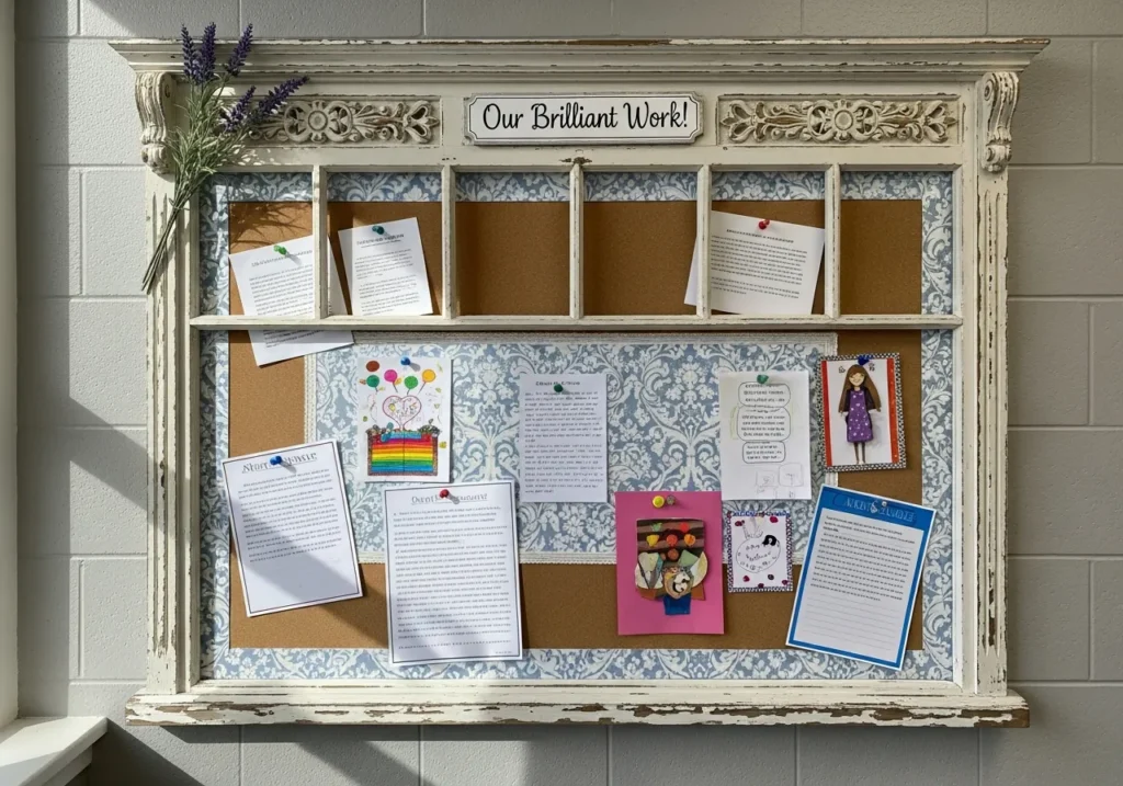 Window Frame Bulletin Board