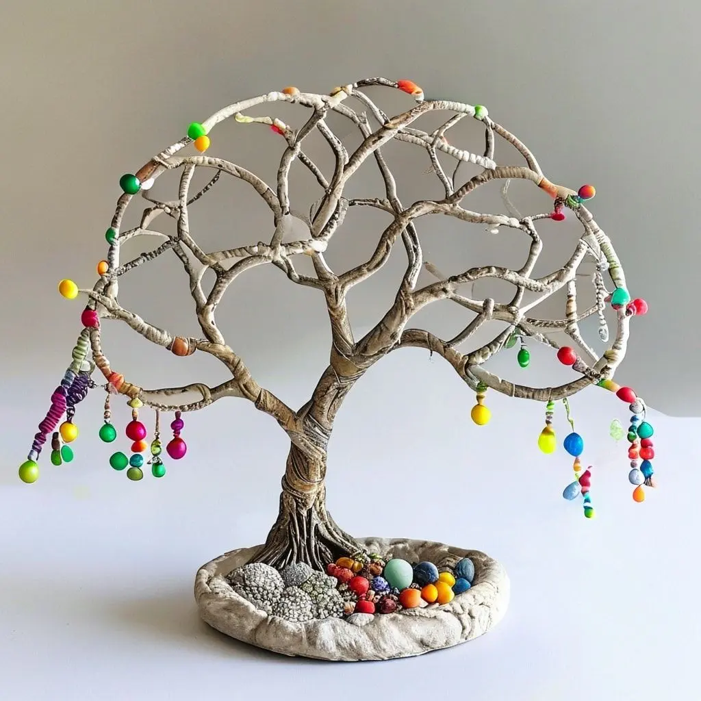 Wire and Bead Bracelet Tree