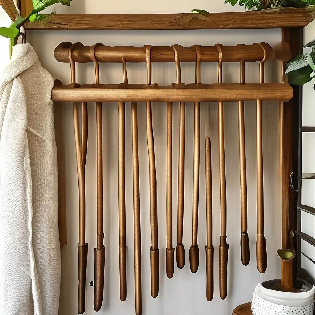 Wooden Coat Rack Bracelet Organizer