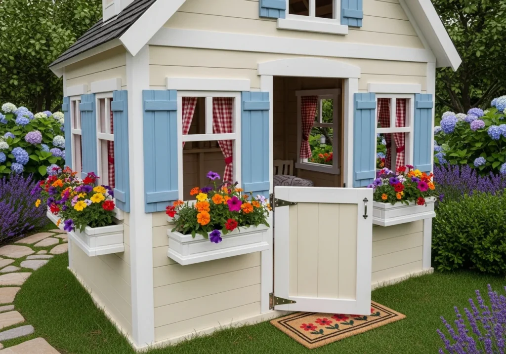 cottage style playhouse transformation