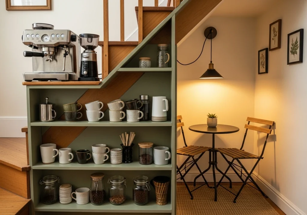 under stair coffee nooks