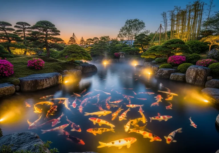 16+ Inspiring Koi Pond Lighting Ideas