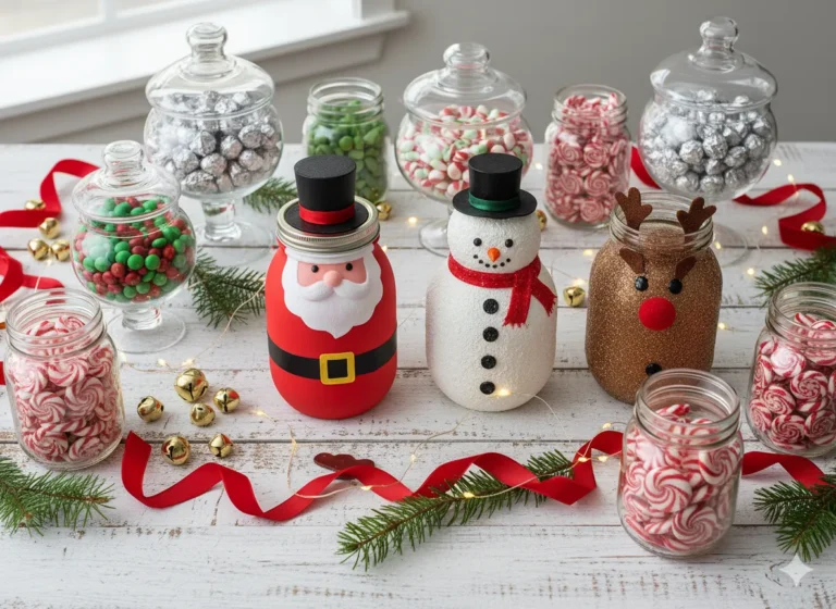 17+ Festive Christmas Candy Jar Ideas