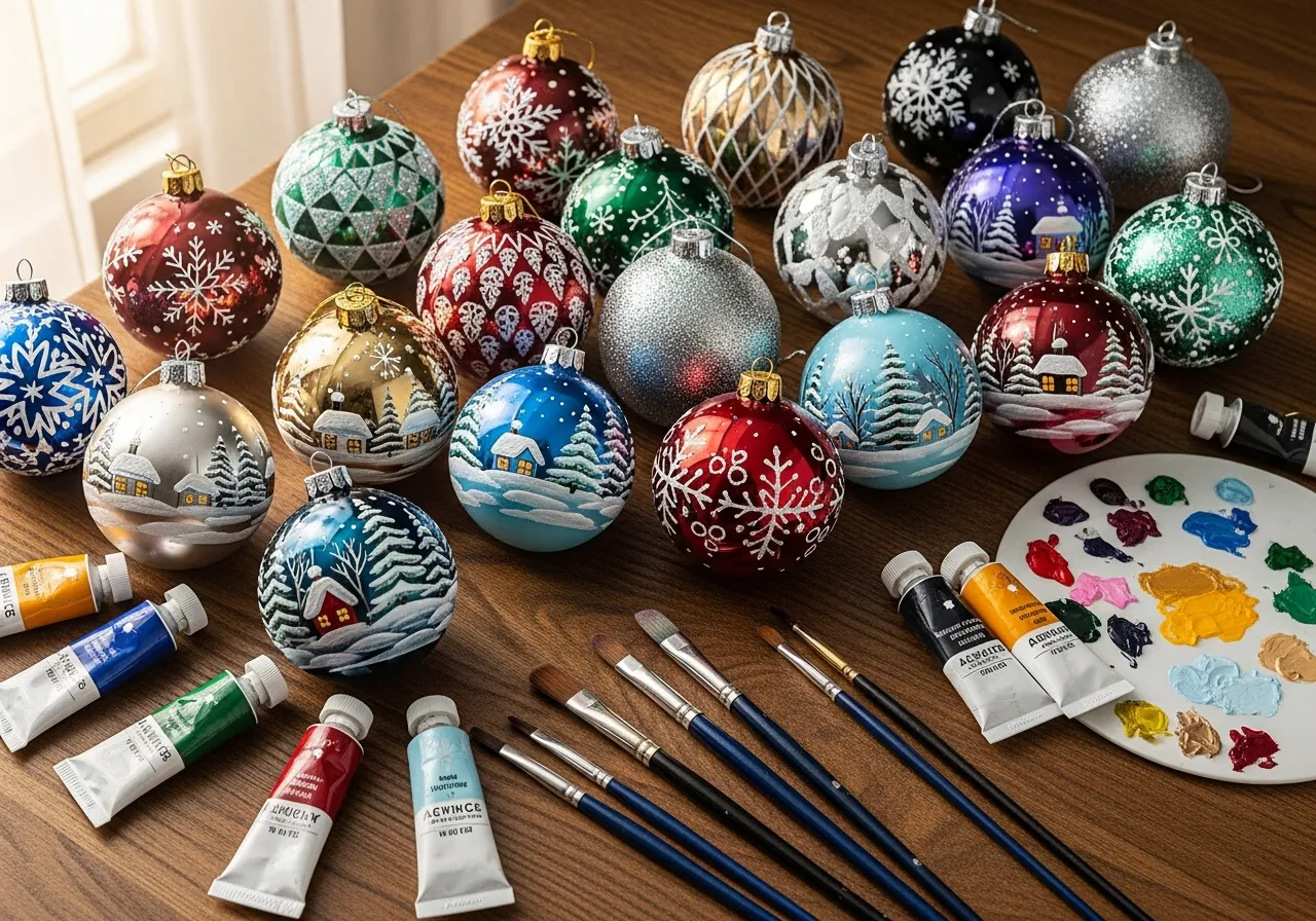 20+ Creative Painted Christmas Ball Ideas