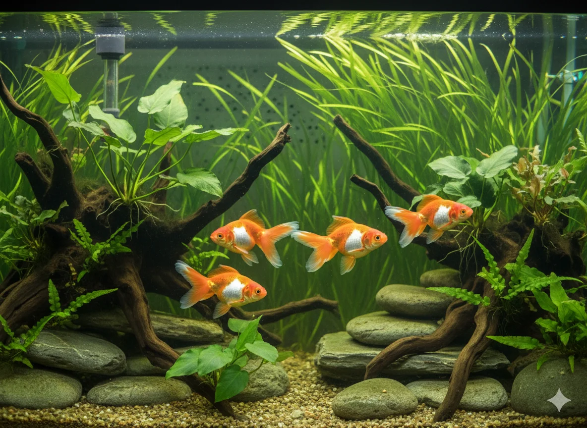 5+ Stunning Planted Goldfish Tank Ideas