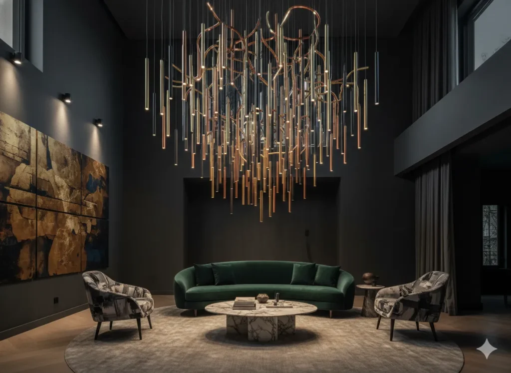 Clustered Pendant Arrangements for Visual Drama