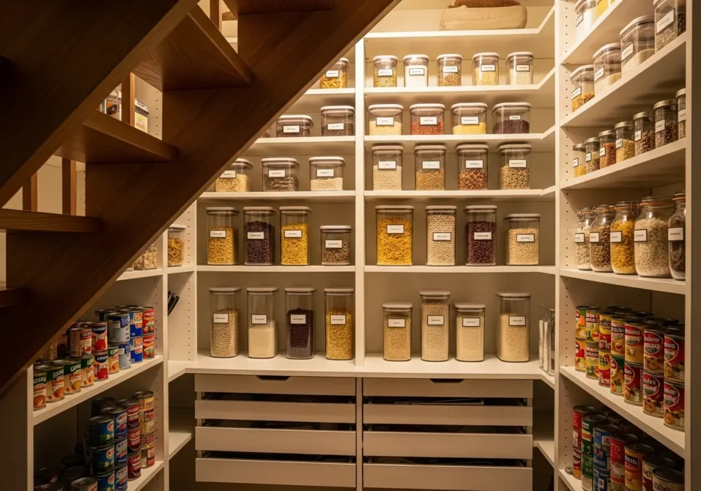 Converting Your Under Stairs Space into a Pantry