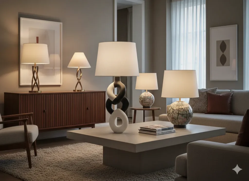 Decorative Table Lamps as Sculptural Accents
