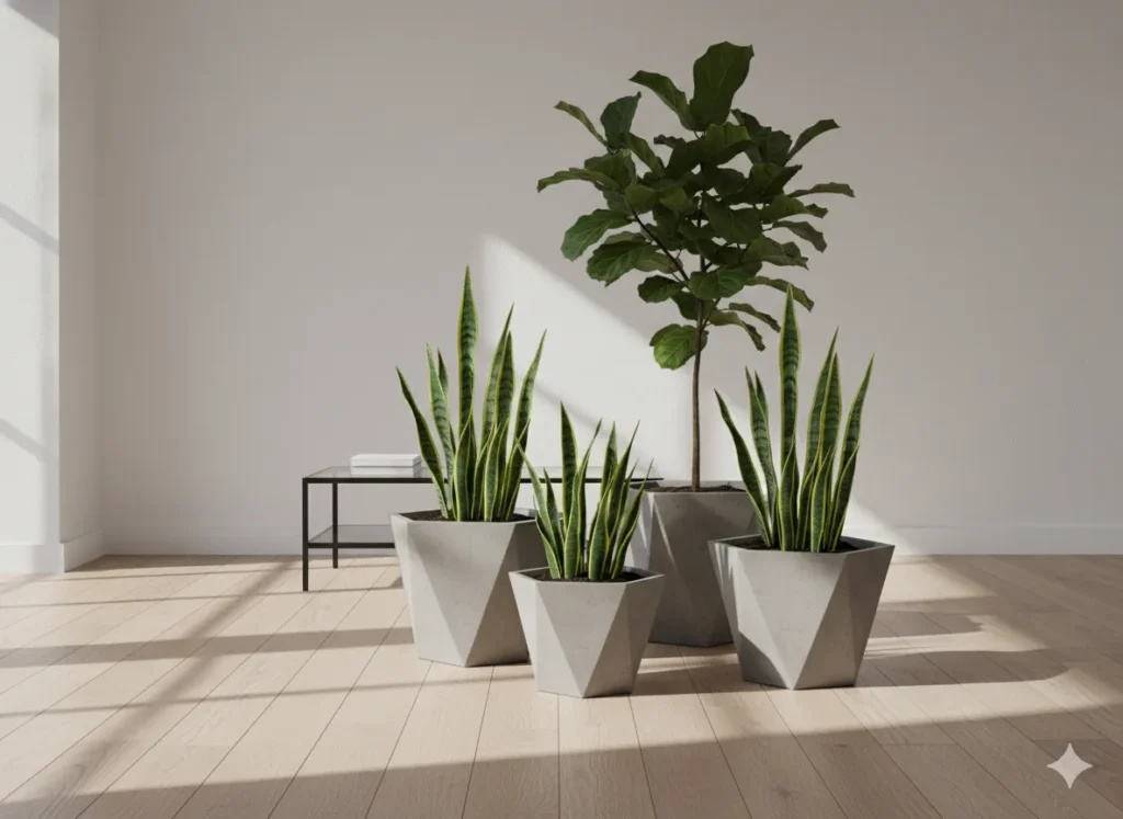 Geometric Concrete Planters