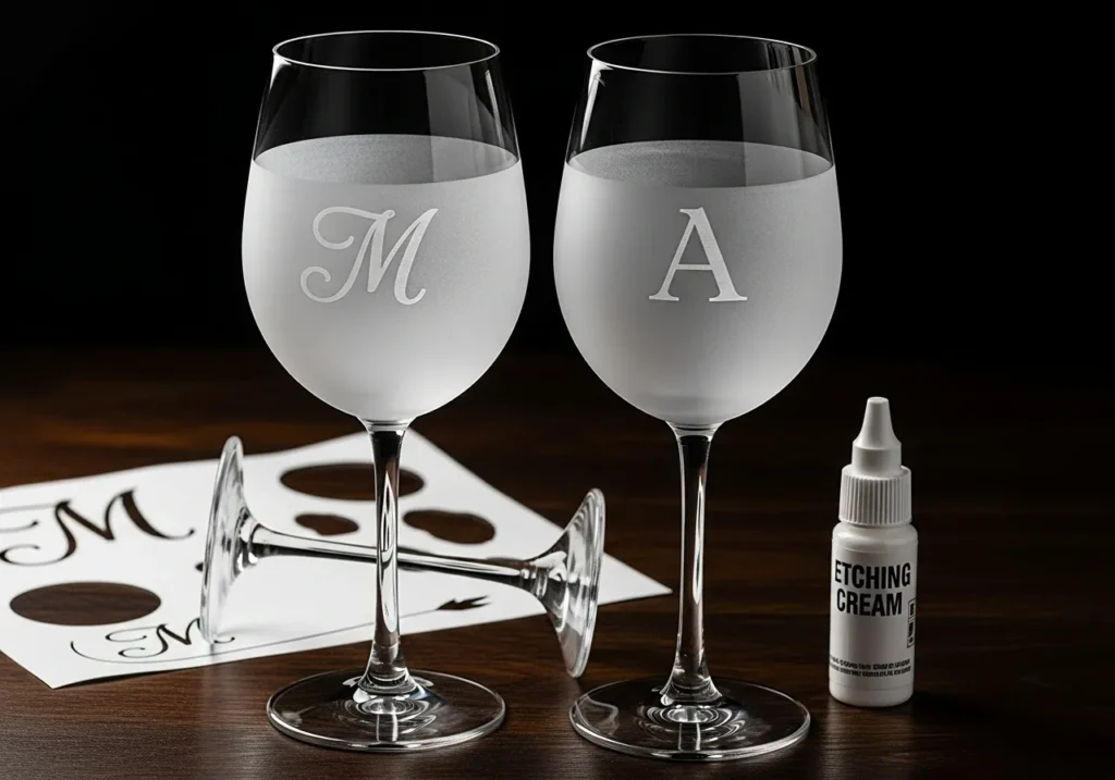 Glass Etching for Elegant Monograms