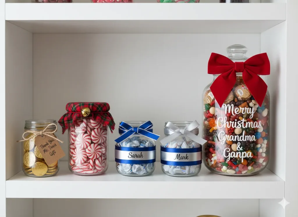 Making Candy Jars for Different Recipients
