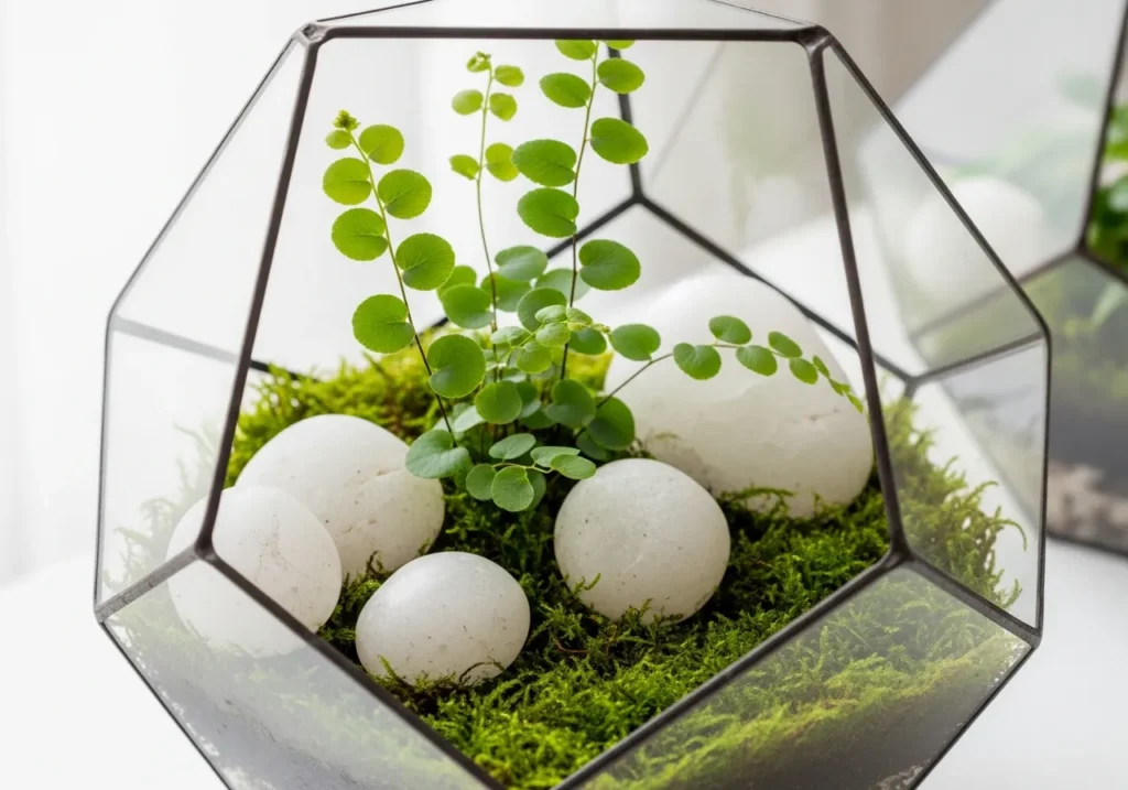 Miniature Button Fern Display