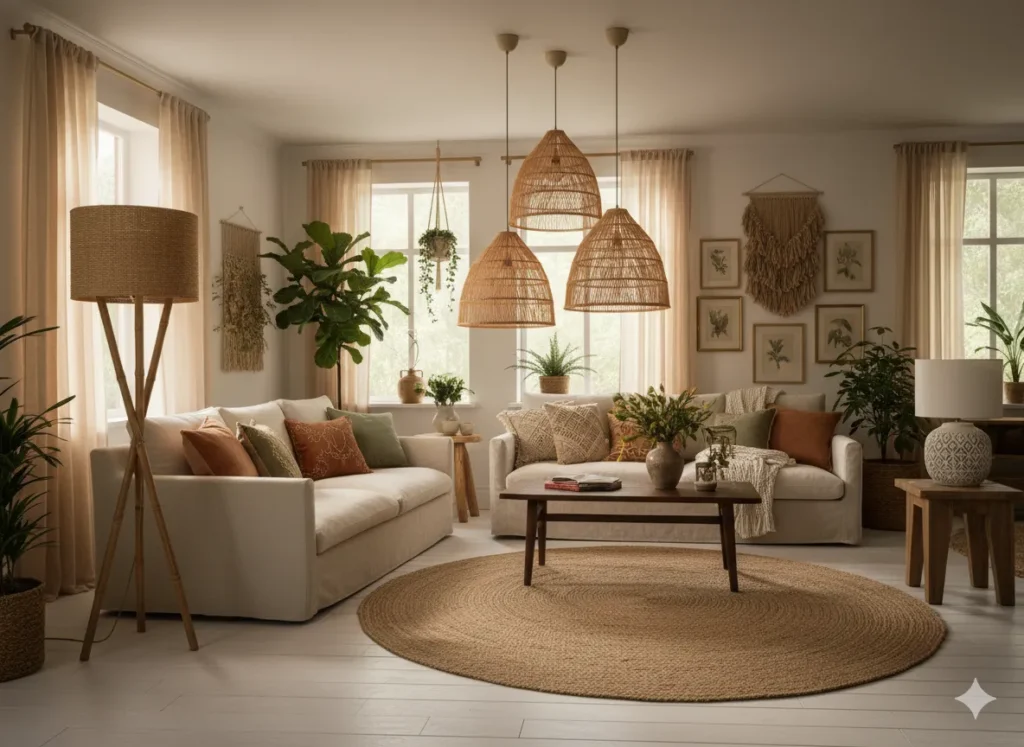 Natural Material Fixtures for Organic Warmth