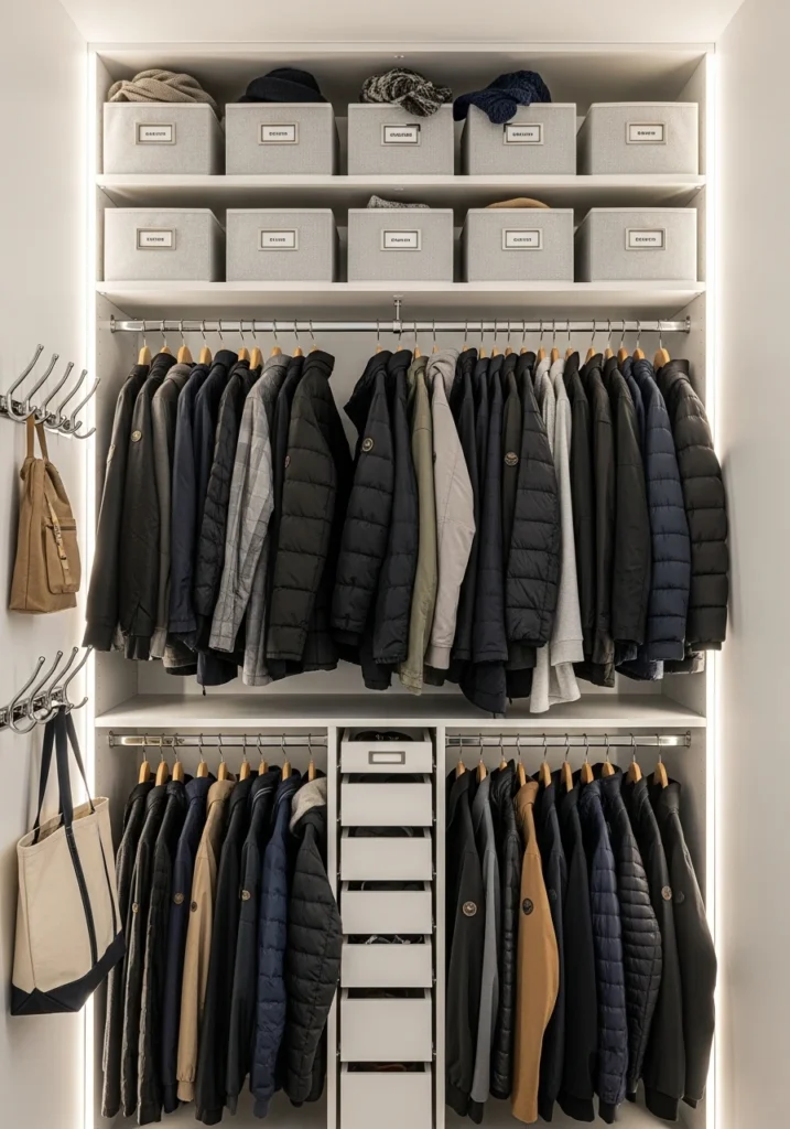 Organized Coat Closet System