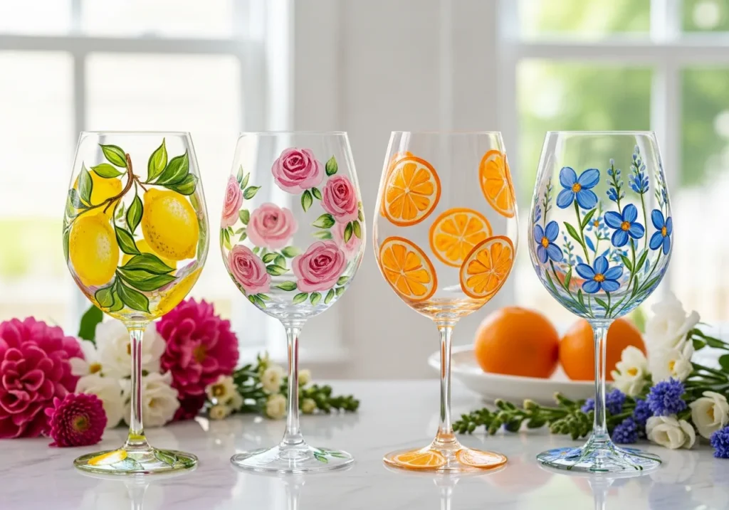 Painted Fruit and Floral Designs