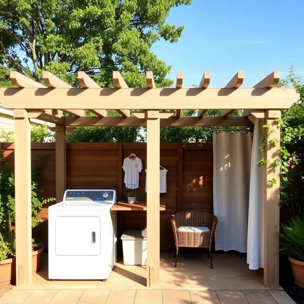 Pergola Covered Outdoor Station