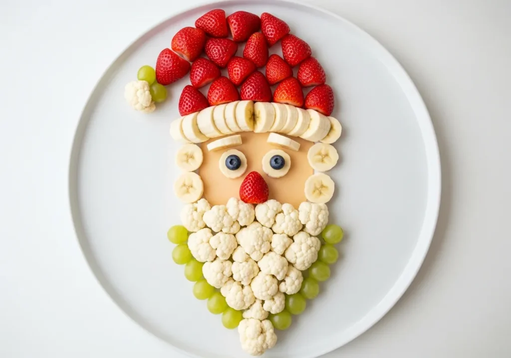 Santa Hat and Santa Face Fruit Trays