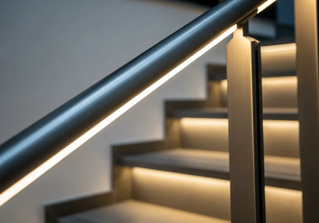 Under Handrail Lighting Combines Safety with Style