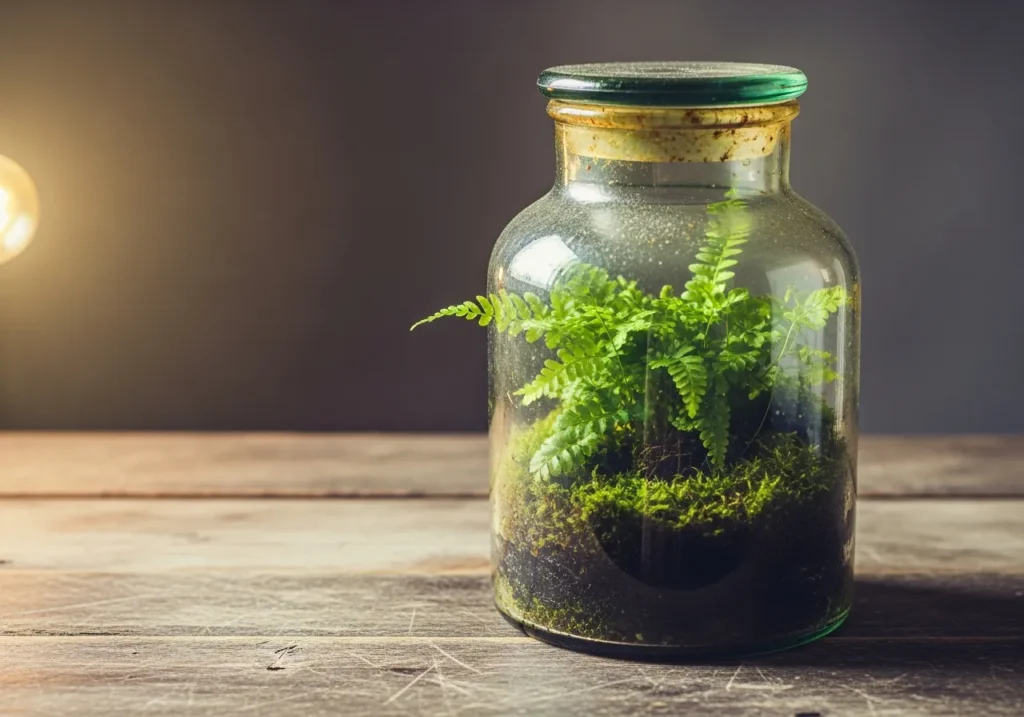 Vintage Container Fern Garden