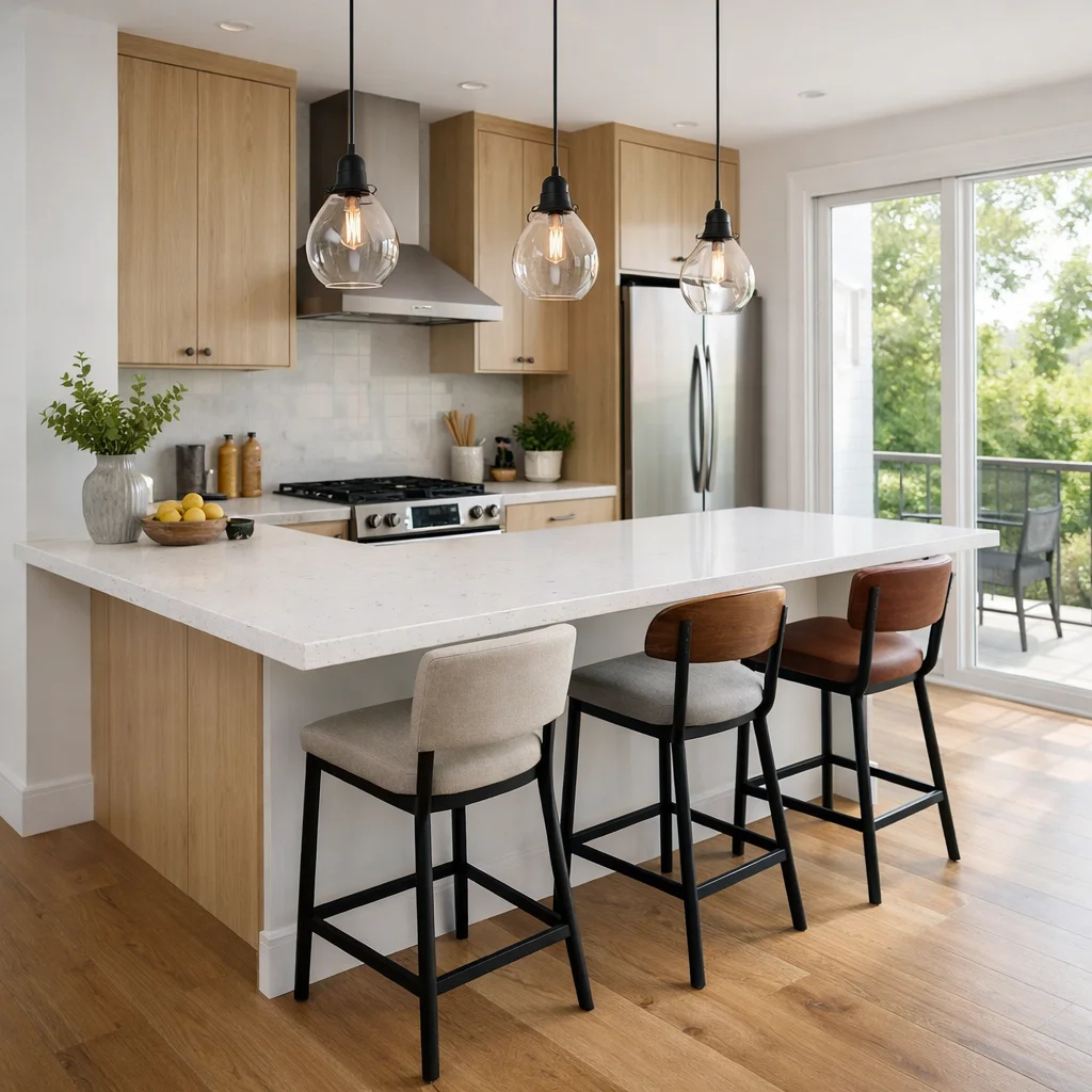 15+ Kitchen Peninsula Ideas Attached to Walls