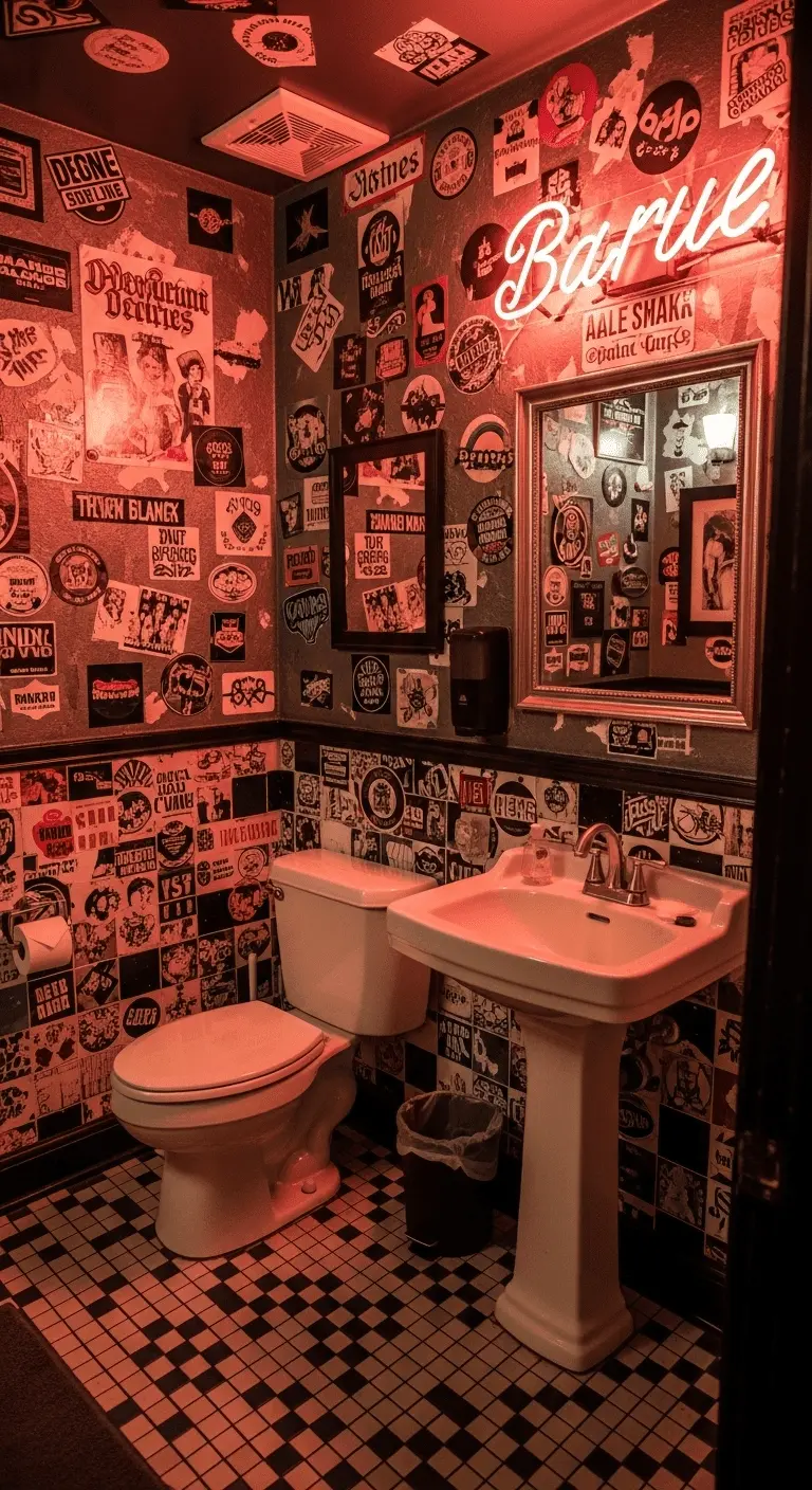 15+ Stylish Dive Bar Bathroom Idea