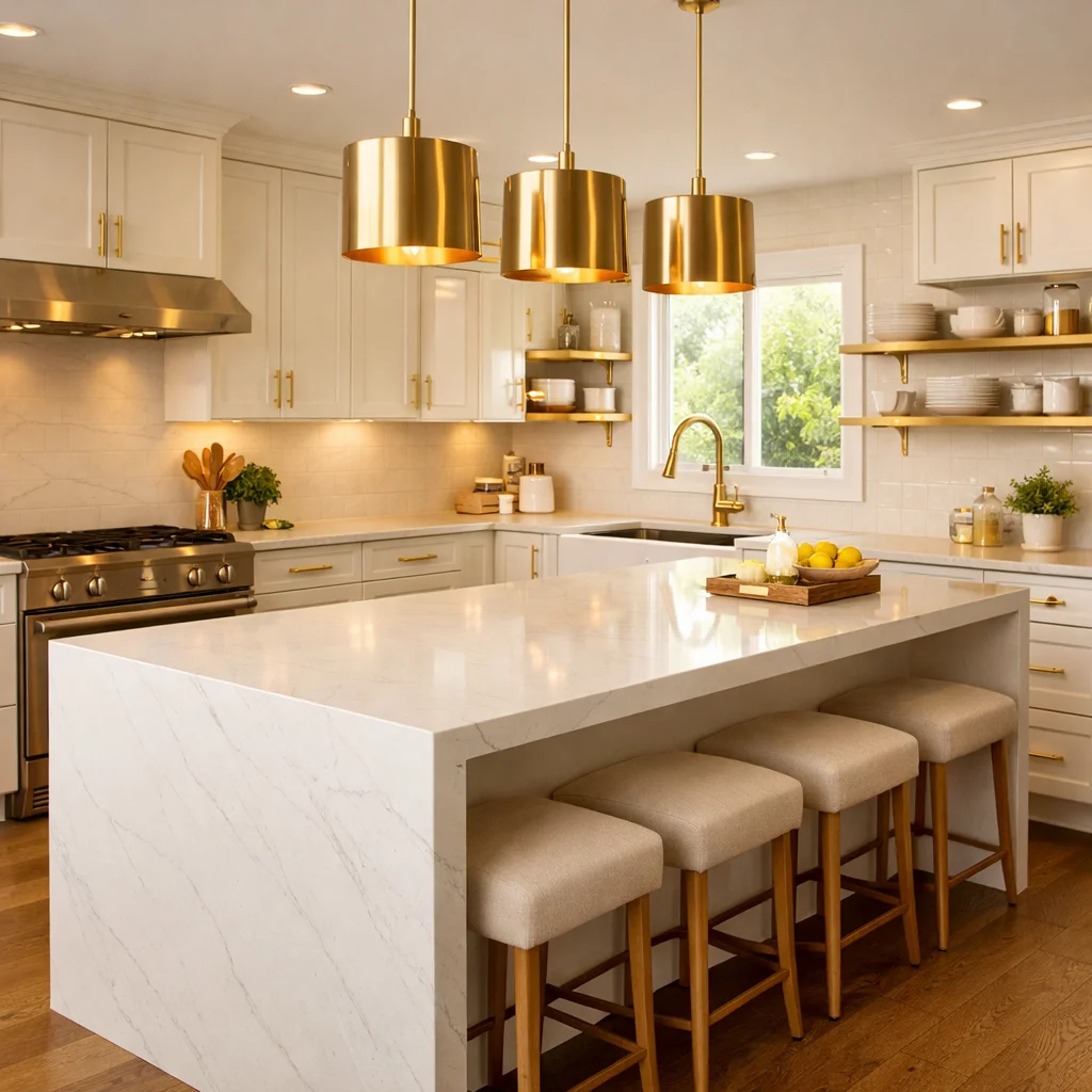 16+ Stunning Kitchen Ideas with Gold Hardware