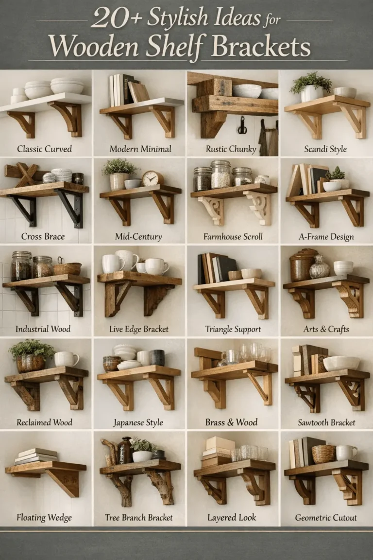 20+ Stylish Ideas for Wooden Shelf Brackets