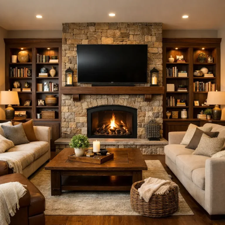 21 Fireplace Ideas With TV for a Stylish Living Room