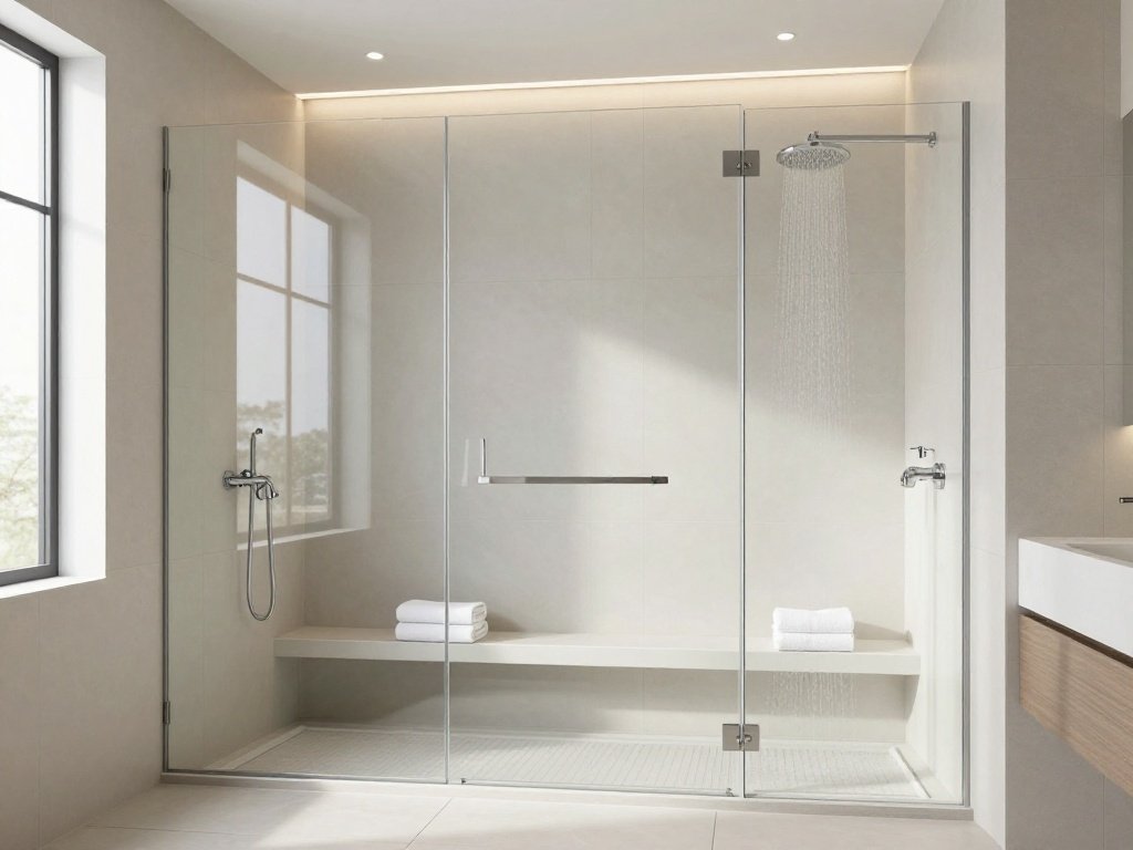 walk-in shower with bench ideas